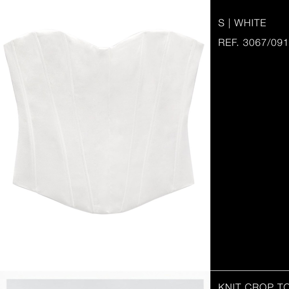 Zara Satin effect corset top